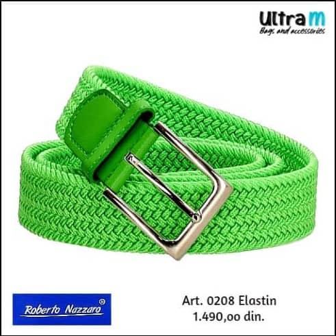 Kaiš Roberto Nazzaro 0208 Elastin zeleni