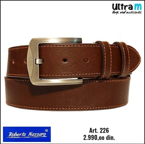 Kaiš Roberto Nazzaro Art. 226 Braon 40 mm