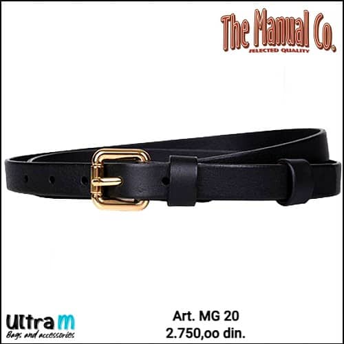 Kaiš The Manual Co Art. MG 20 Crni zlatna šnala