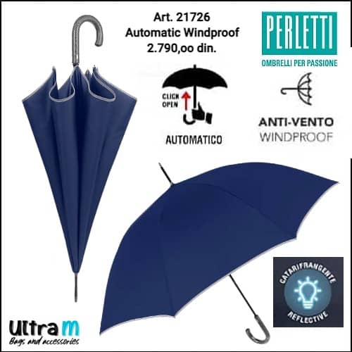 Kišobran Perletti Art. 21726 Automatic Windproof Reflective