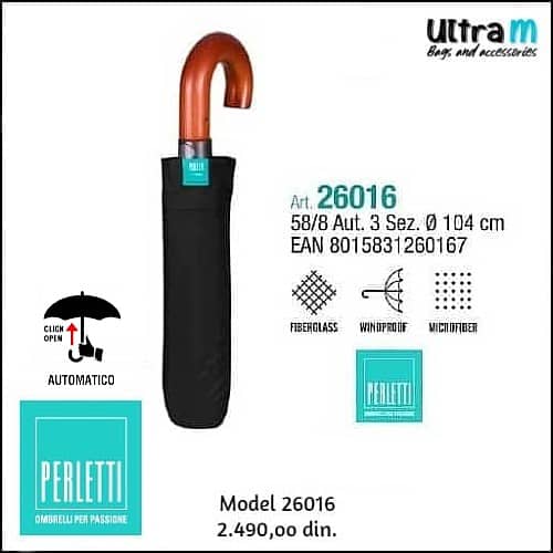 Kišobran Perletti Art. 26016 Muški automatik