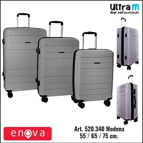 Kofer Enova Art. 520.340.70 Modena Srebrni ABS set