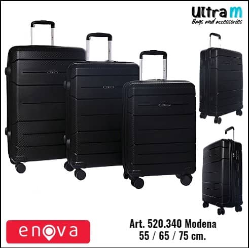 Kofer Enova Art. 520.340.80 Modena Crni ABS set
