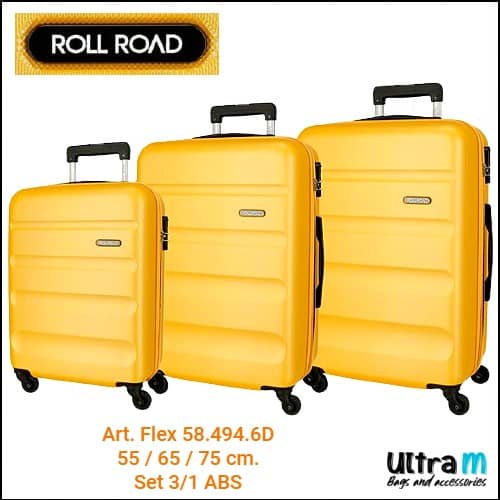 Kofer Roll Road Art. FLEX 58.494.6D ABS Žuti