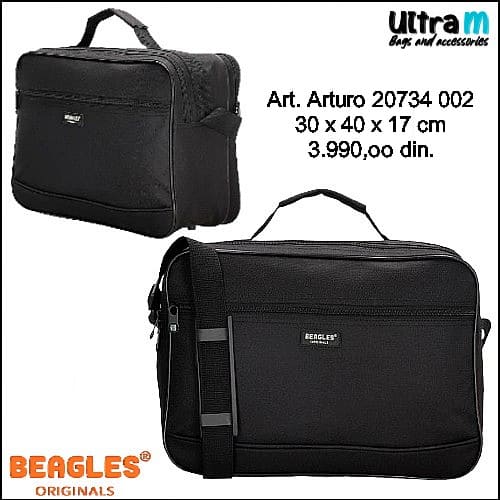 Putna torba Beagles Originals Art. 20734 001 Arturo crna