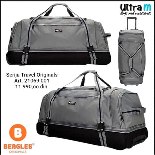 Putna torba Beagles Originals Art. 21069 012 Travel siva