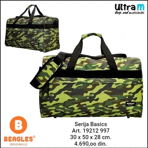 Putna torba Beagles Originals Art. Basics 19212 997 Military green