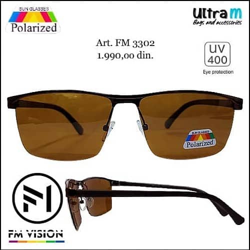 Naočare za sunce FM VISION FM 3302 Polarizovane muške braon