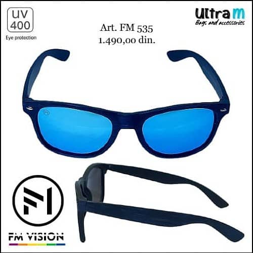 Naočare za sunce FM VISION FM 535 Muške metalik plave