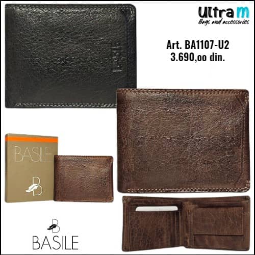 Muški novčanik Basile Art. BA1107-U2 Crni i braon