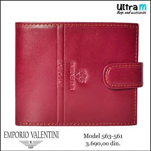 Muški novčanik Emporio Valentini Art. 563-561 Bordo