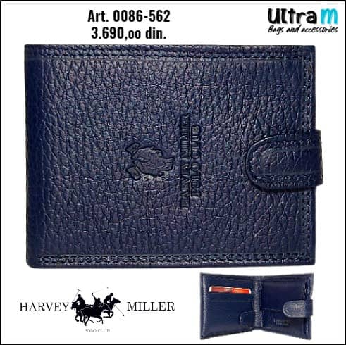Muški novčanik Harvey Miller Polo Club Art. 0086-562 Blu