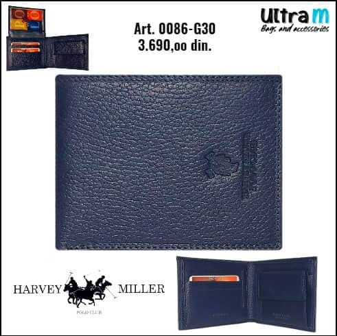 Muški novčanik Harvey Miller Polo Club Art. 0086-G30 Blu