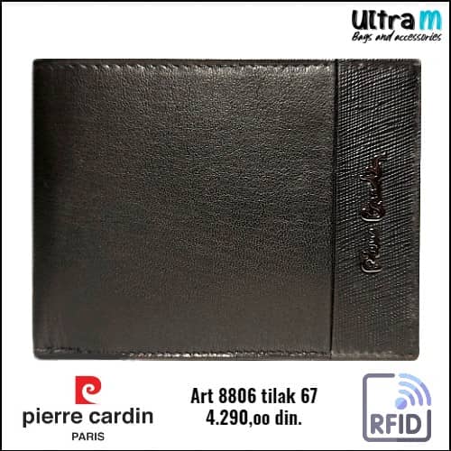 Muški novčanik Pierre Cardin Art. 8806 tilak 67 Crni