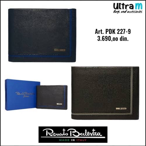 Muški novčanik Renato Balestra Art. PDK 227-9 Crni i plavi