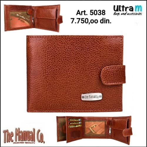 Muški novčanik The Manual Co Art. 5038 Braon sa kopčom
