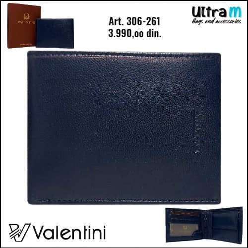 Muški novčanik Valentini Art. 306-261 Teget