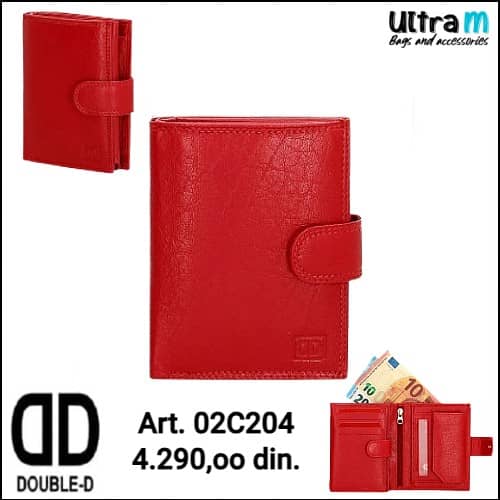 Zenski novčanik Double D Art. 02C204 017 Koža RFID zaštita
