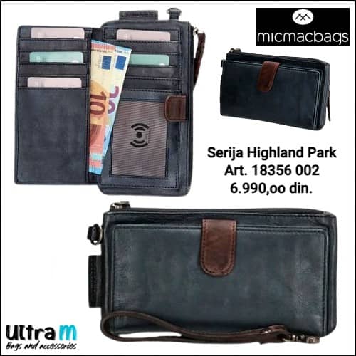 Zenski novčanik MICMACBAGS Art. 18356 002 Highland Park Koža