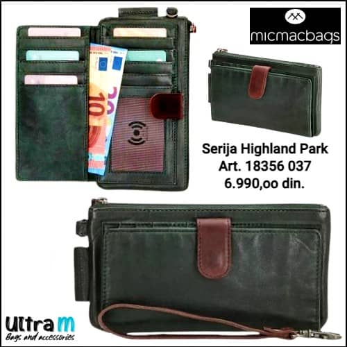 Zenski novčanik MICMACBAGS Art. 18356 037 Highland Park Koža