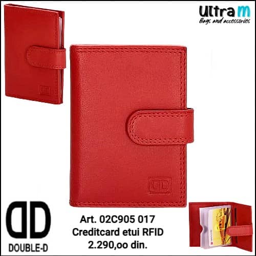 Creditcard etui Double D Art. 02C905 017 RFID Crveni
