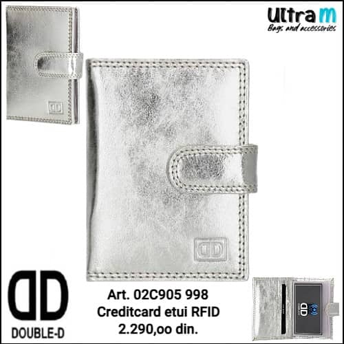 Creditcard etui Double D Art. 02C905 998 RFID Srebrni