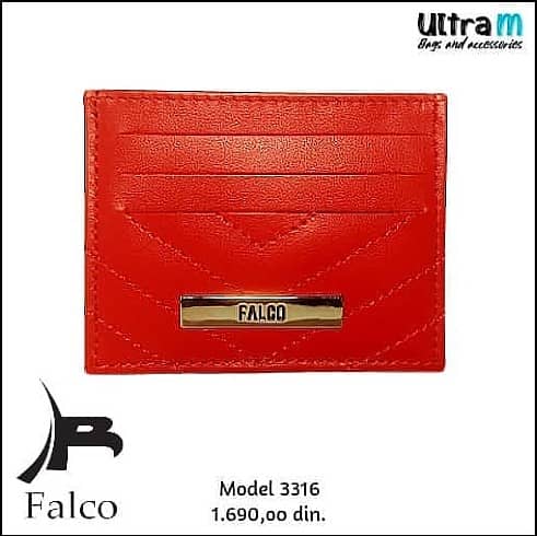 Folder za kartice Falco 3316 Crveni koža