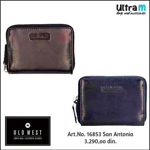 Folder za kartice Old West 16853 San Antonio Crni i teget
