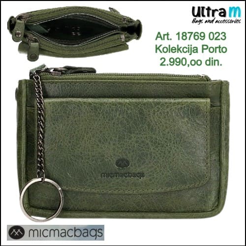 Key and card case Micmacbags Art. 18769 023 Porto zeleni koža