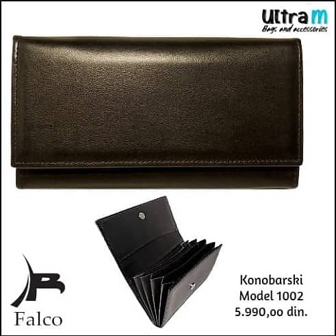 Konobarski novčanik Falco 1002 crni koža