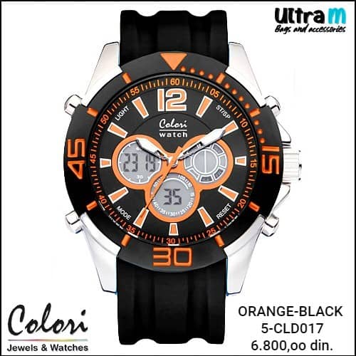 Muški ručni sat COLORI Art. Orange-Black 5-CLD017