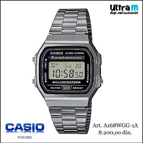 Muški ručni sat Casio Art. A168WGG-1A Digitalni Vintage