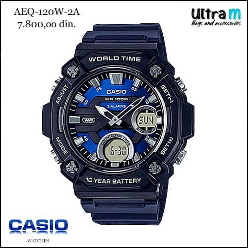 Muški ručni sat Casio Art. AEQ-120W-2A Dual-Time