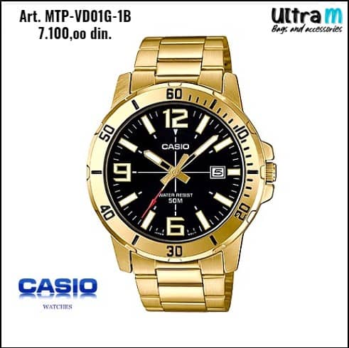 Muški ručni sat Casio Art. MTP-VD01G-1B