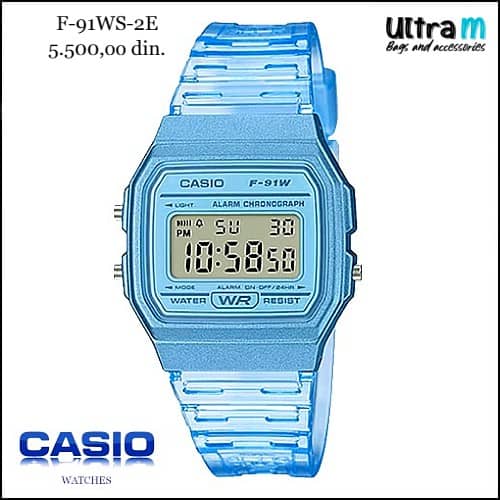 Zenski ručni sat Casio Art. F-91WS-2EF Digitalni Vintage
