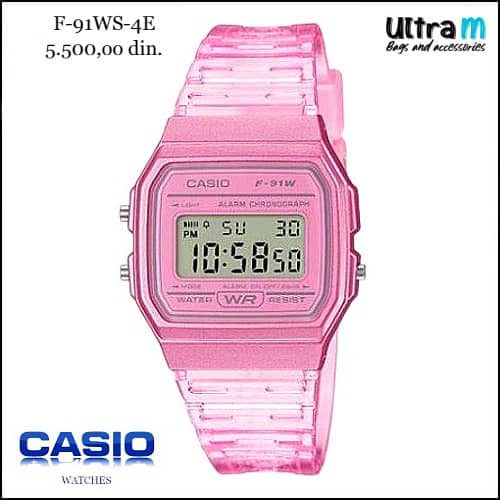 Zenski ručni sat Casio Art. F-91WS-4EF Digitalni Vintage