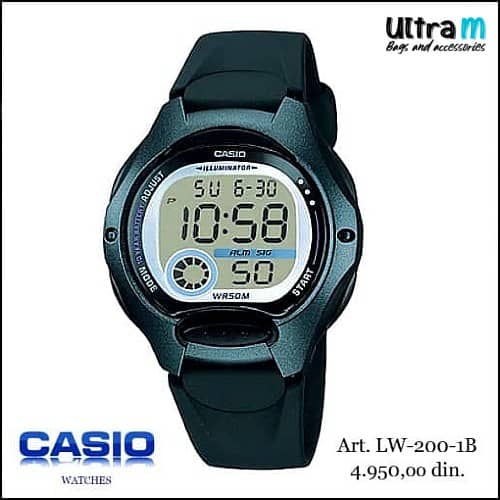 Zenski ručni sat Casio Art. LW-200-1B Digitalni