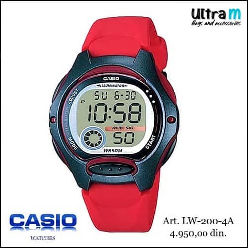 Zenski ručni sat Casio Art. LW-200-4A Digitalni