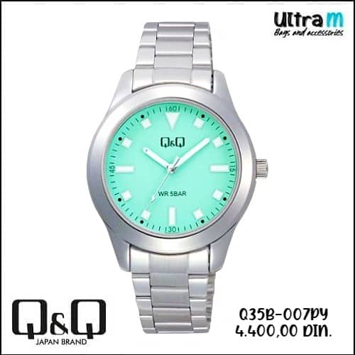 Zenski ručni sat Q & Q Art. Q35B-007PY Zeleni