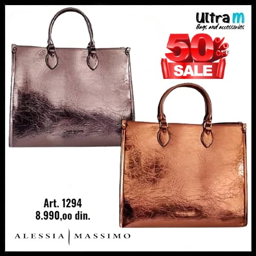 Zenska torba Alessia Massimo Art. 1294 Gun-Bronze.jpg