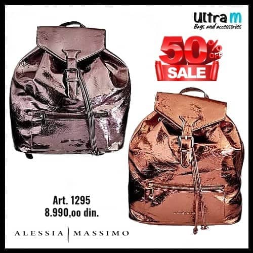 Zenska torba Alessia Massimo Art. 1295 Ranac Gun-Bronze