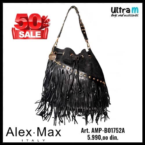 Zenska torba Alex Max AMP-BO1752-A Crna velur