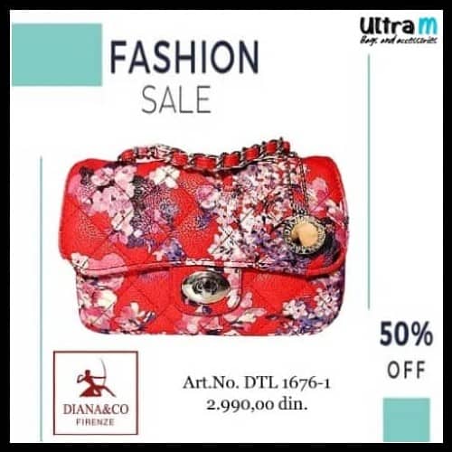 Zenska torba Diana and Co. DTL 1676-1 Floral Crvena
