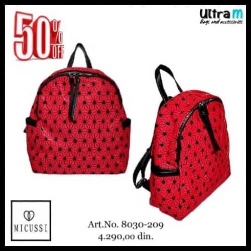 Zenska torba Micussi 8030-209 Ranac crveni