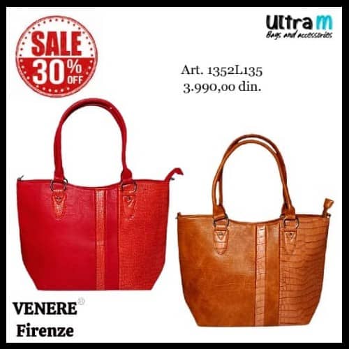 Zenska torba Venere Firenze 1352L135 Braon i crvena