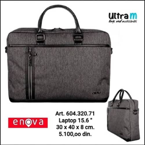 Poslovna torba Enova Art. 604.320.71 Siva laptop 15.6 ''