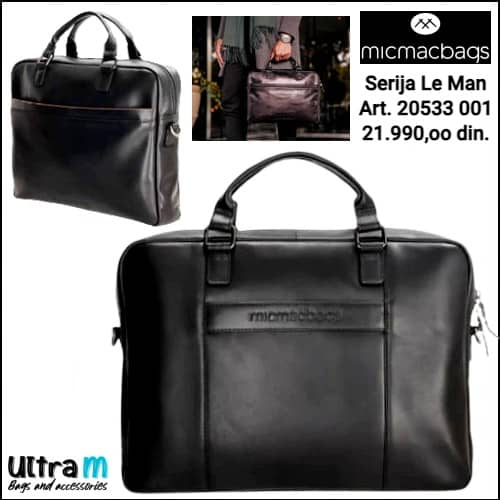 Poslovna torba MICMACBAGS Art. 20533 001 Le Man Koža
