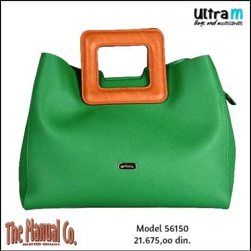 Zenska kožna tašna The Manual Co 56150 Zelena