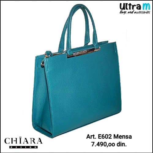 Zenska torba Chiara Design Art. E602 Mensa Tirkizna