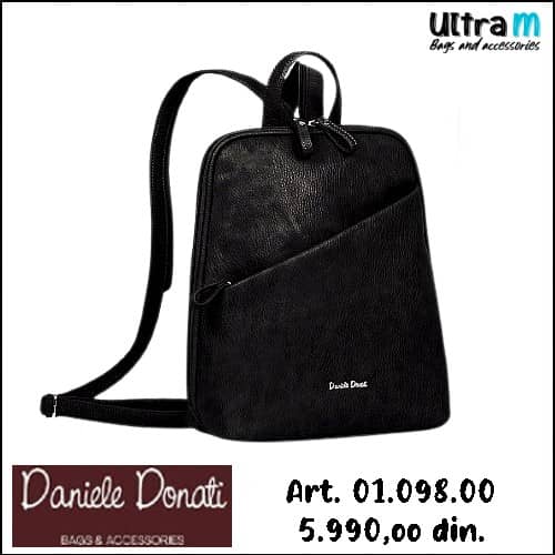Zenska torba Daniele Donati Art. 01.098.00 Ranac crni